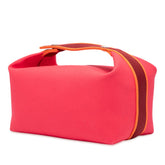 エルメス ブリッド ア ブラックGM ハンドバッグ ハイビスカス ピンク系 シルバー金具 キャンバス レディース HERMES 【中古】